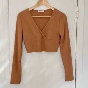 Cropped Rib Top 🤎🤍